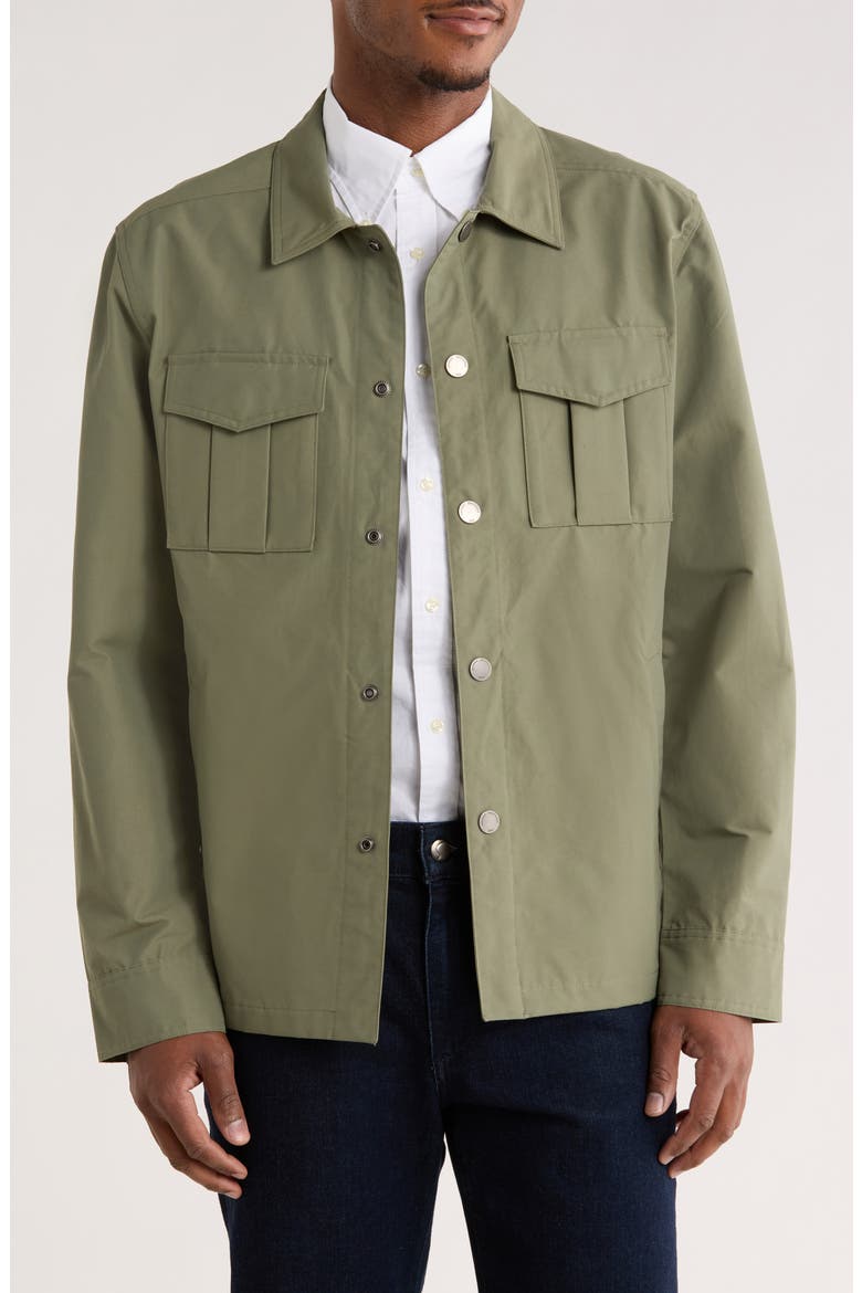 Cotton Blend Shirt Jacket, Main, Color, Olive Green