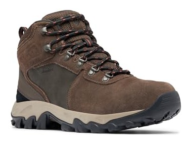 Columbia Newton Ridge Plus II suede waterproof hiking boot in cordovan and spice