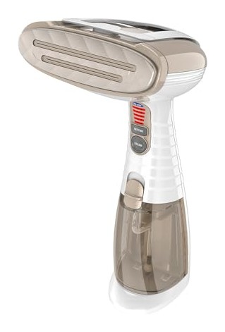 Conair Turbo ExtremeSteam handheld garment steamer in white and champagne
