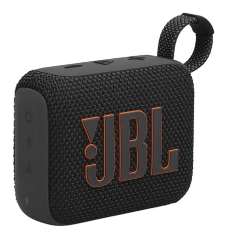 JBL Go 4 ultra-portable waterproof Bluetooth speaker in black