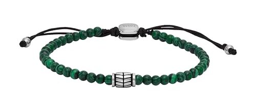 Fossil Malachite Beaded Bracelet
